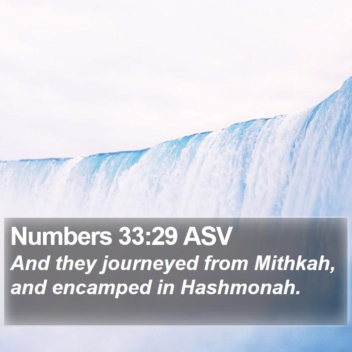 Numbers 33:29 ASV Bible Study