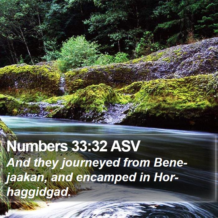 Numbers 33:32 ASV Bible Study