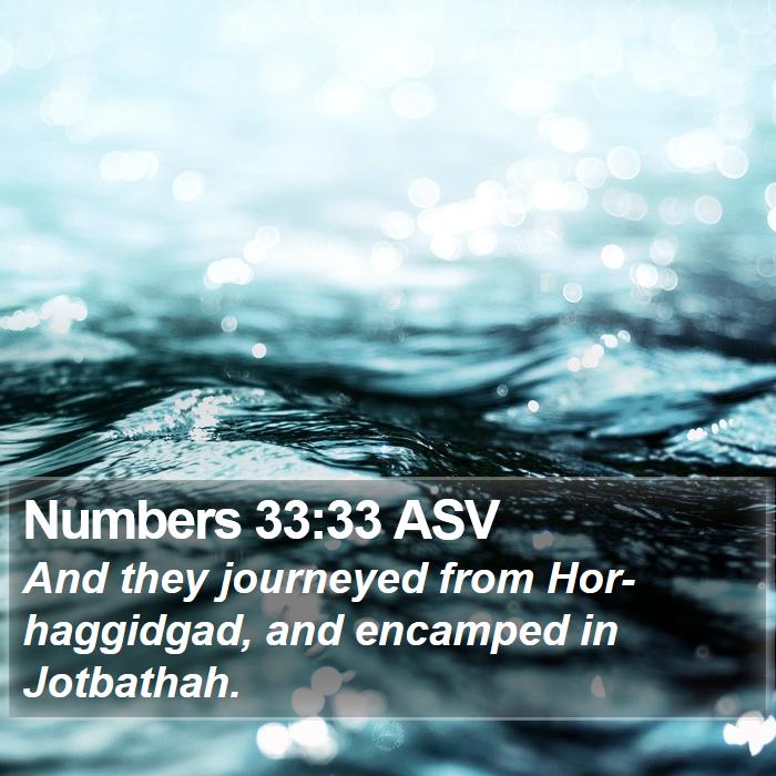 Numbers 33:33 ASV Bible Study