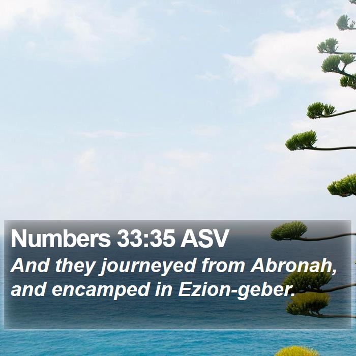 Numbers 33:35 ASV Bible Study