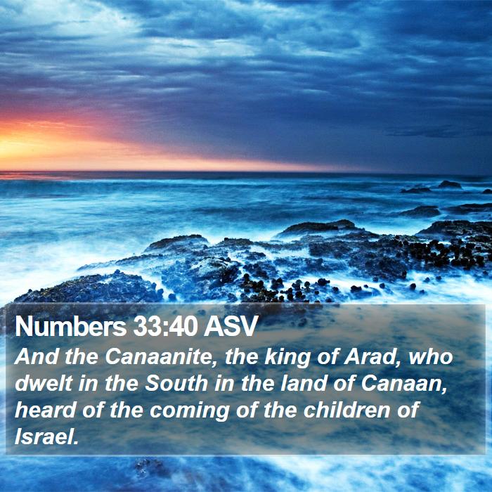 Numbers 33:40 ASV Bible Study