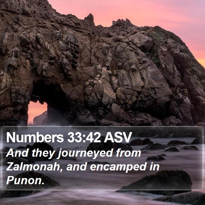 Numbers 33:42 ASV Bible Study