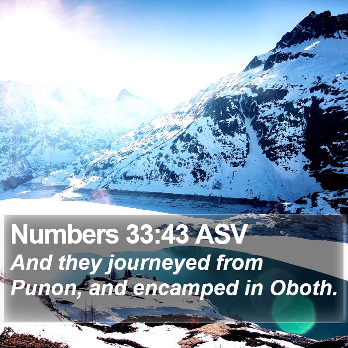 Numbers 33:43 ASV Bible Study