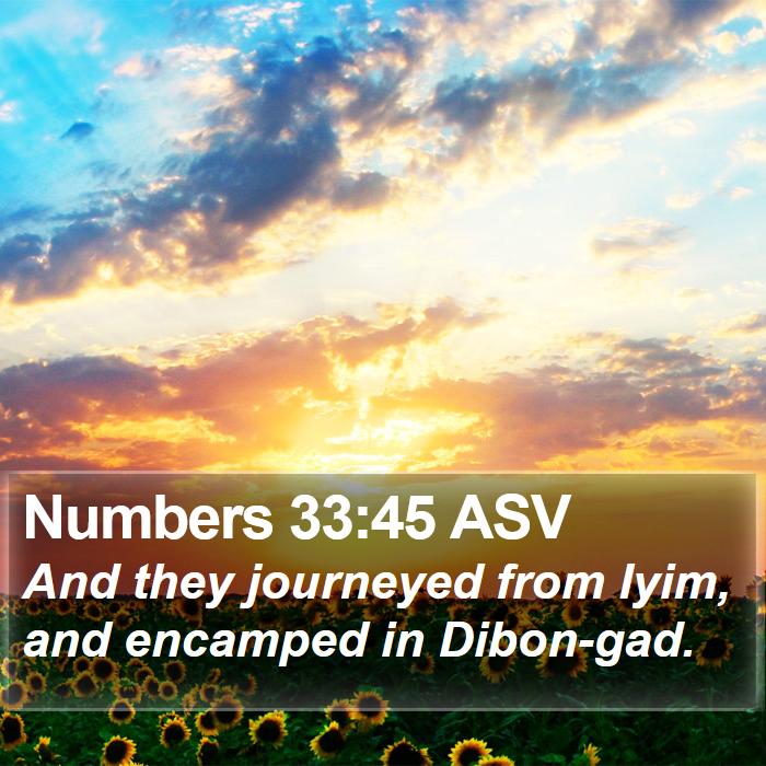 Numbers 33:45 ASV Bible Study