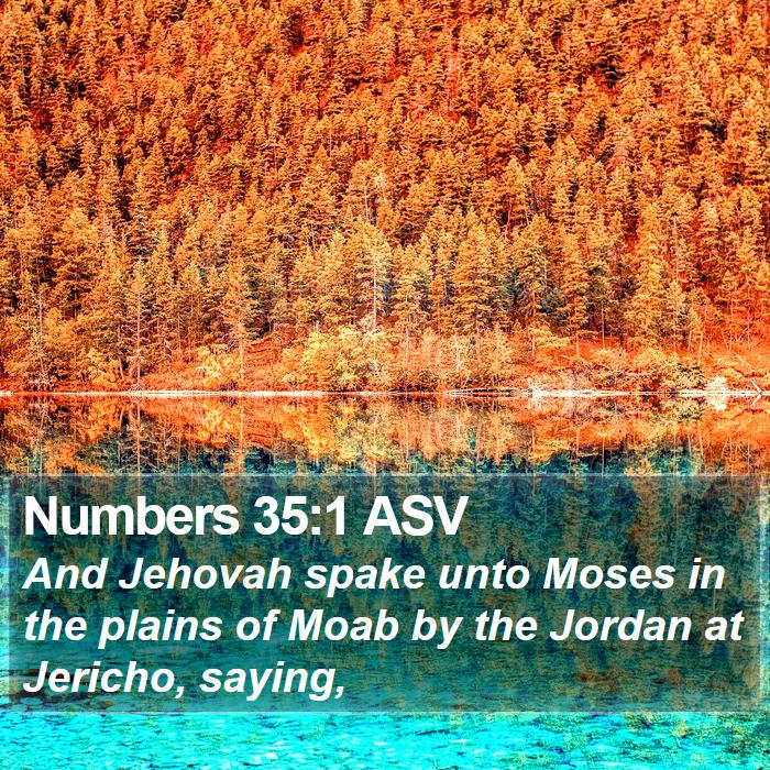 Numbers 35:1 ASV Bible Study