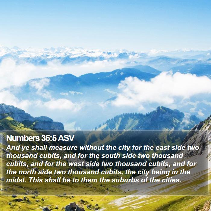 Numbers 35:5 ASV Bible Study