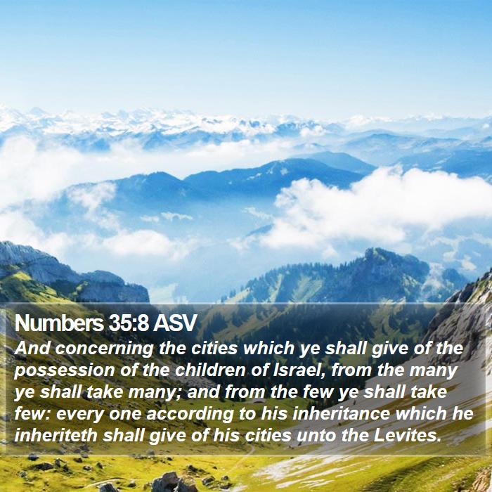 Numbers 35:8 ASV Bible Study