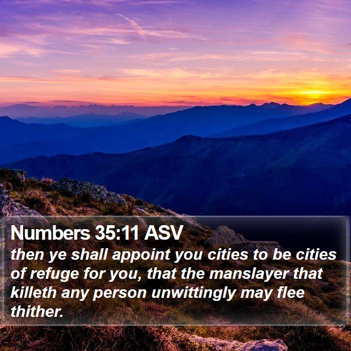 Numbers 35:11 ASV Bible Study