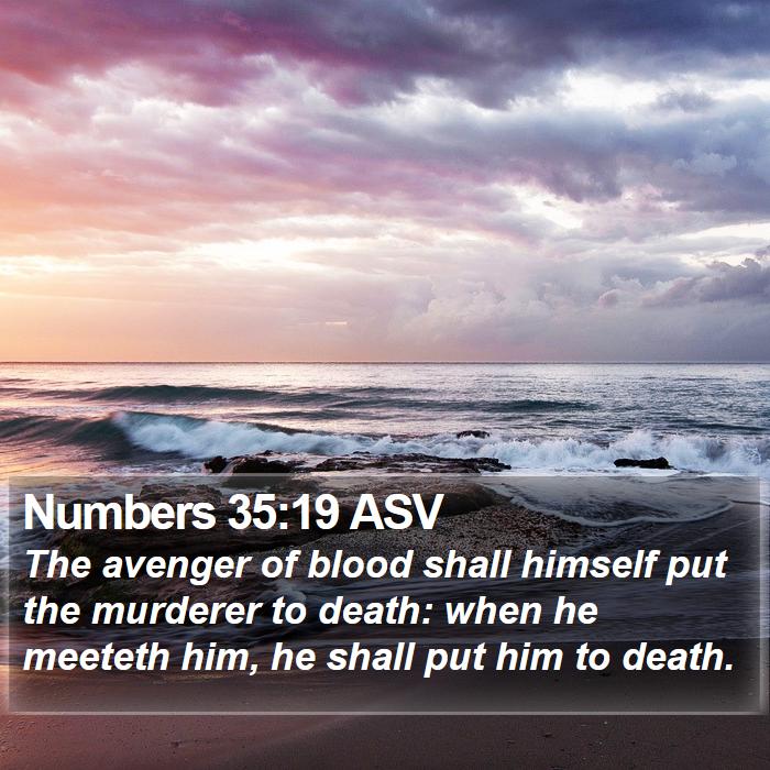 Numbers 35:19 ASV Bible Study