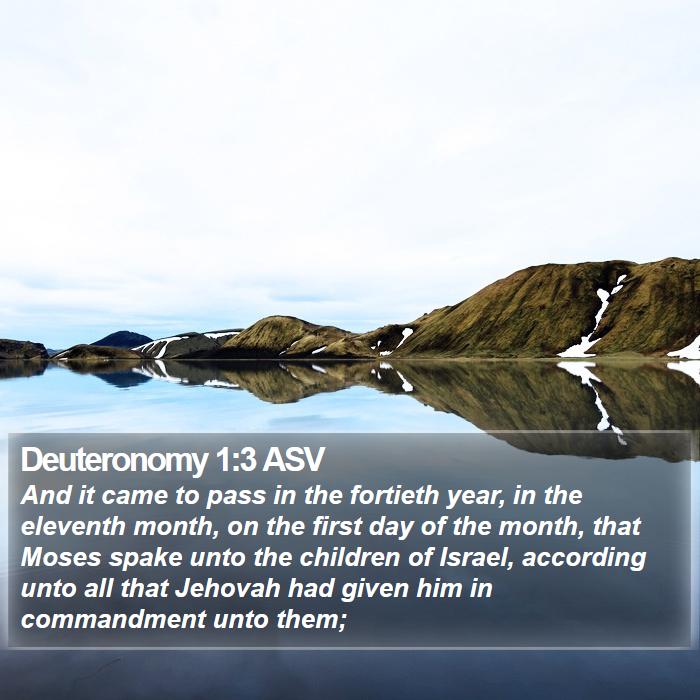 Deuteronomy 1:3 ASV Bible Study