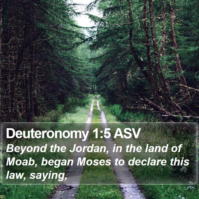 Deuteronomy 1:5 ASV Bible Study