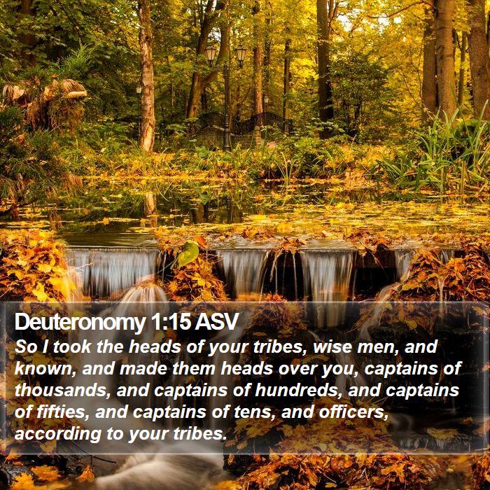 Deuteronomy 1:15 ASV Bible Study