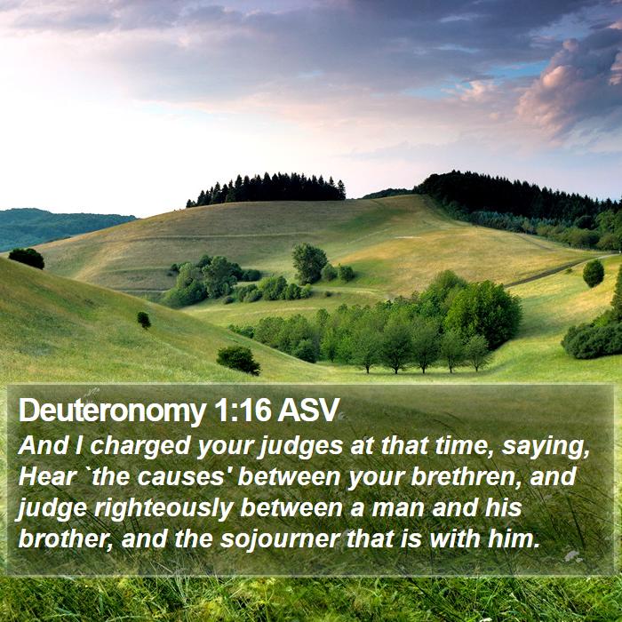 Deuteronomy 1:16 ASV Bible Study