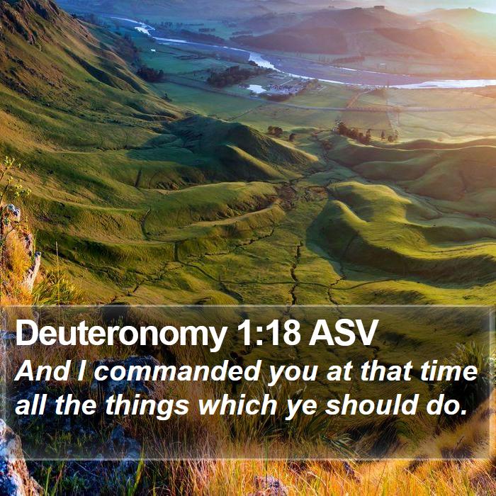 Deuteronomy 1:18 ASV Bible Study