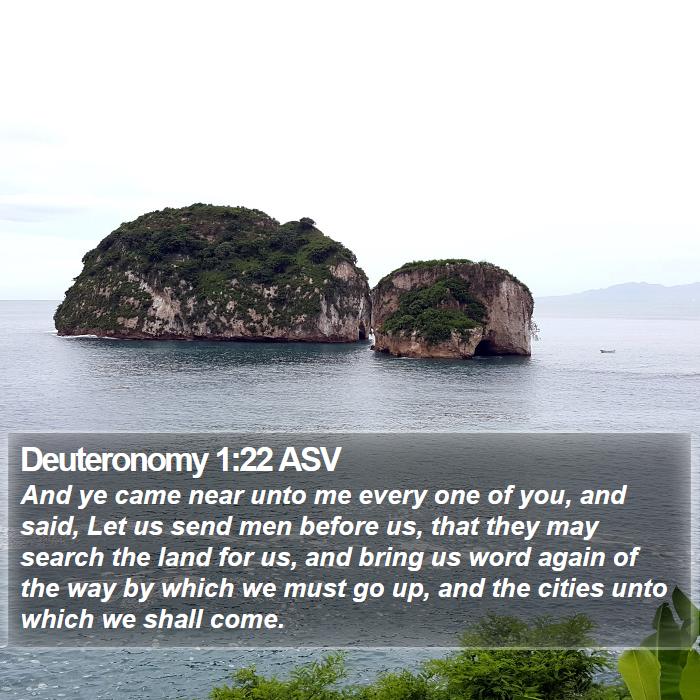 Deuteronomy 1:22 ASV Bible Study