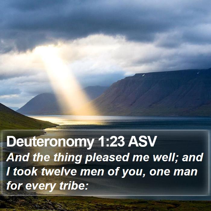 Deuteronomy 1:23 ASV Bible Study