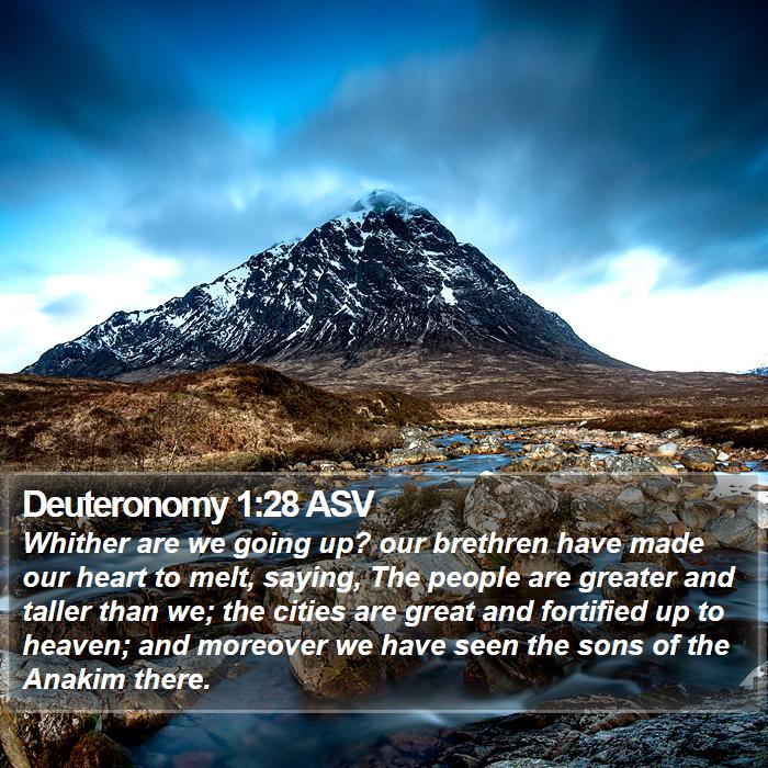 Deuteronomy 1:28 ASV Bible Study