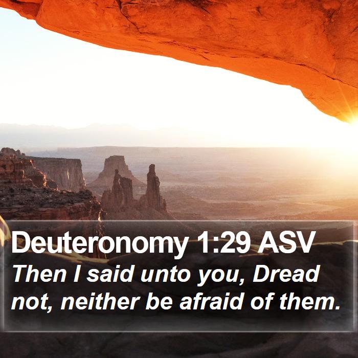 Deuteronomy 1:29 ASV Bible Study