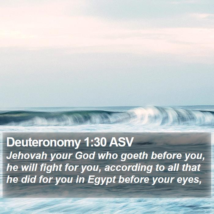 Deuteronomy 1:30 ASV Bible Study