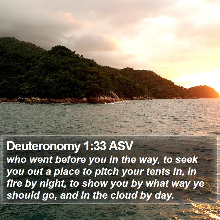 Deuteronomy 1:33 ASV Bible Study