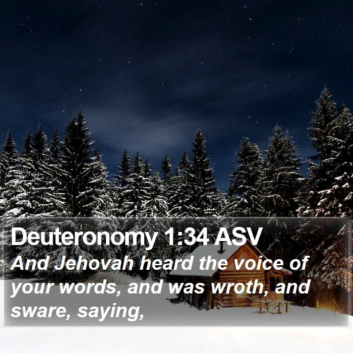 Deuteronomy 1:34 ASV Bible Study