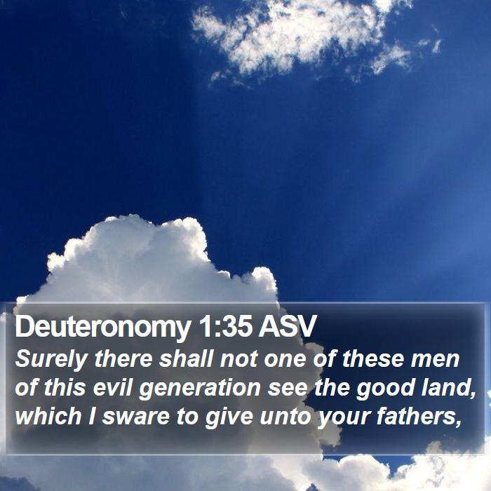 Deuteronomy 1:35 ASV Bible Study