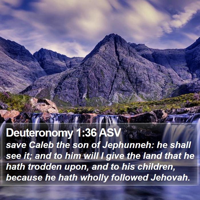 Deuteronomy 1:36 ASV Bible Study