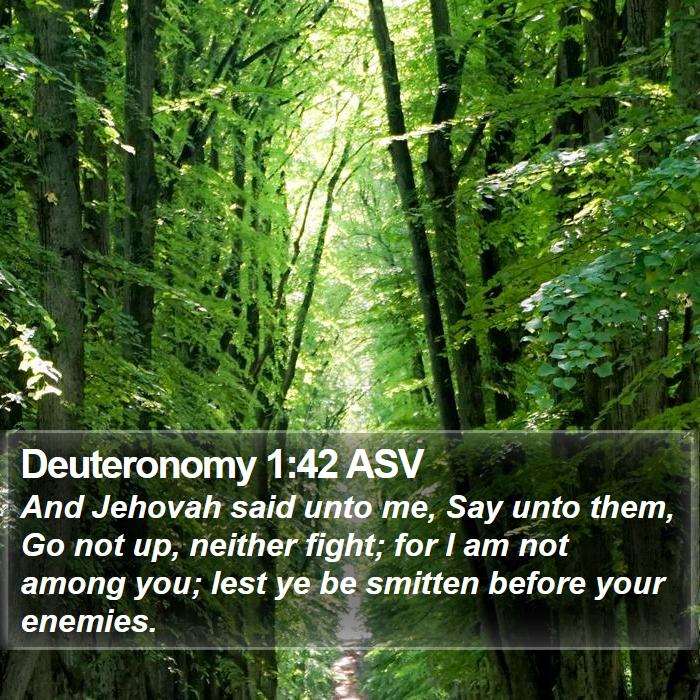 Deuteronomy 1:42 ASV Bible Study