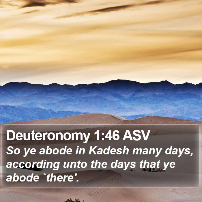 Deuteronomy 1:46 ASV Bible Study