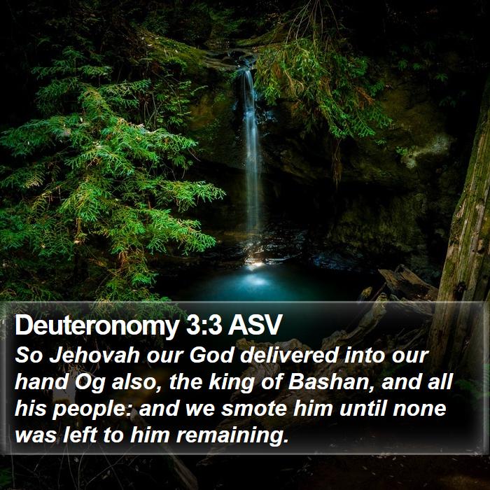 Deuteronomy 3:3 ASV Bible Study