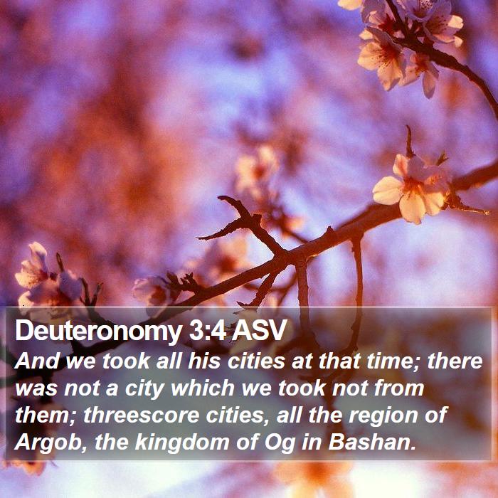 Deuteronomy 3:4 ASV Bible Study