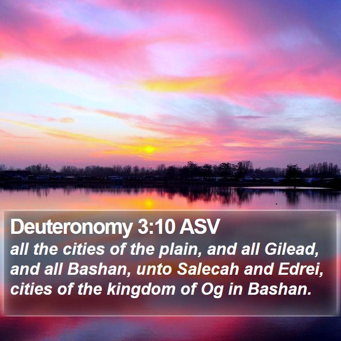 Deuteronomy 3:10 ASV Bible Study