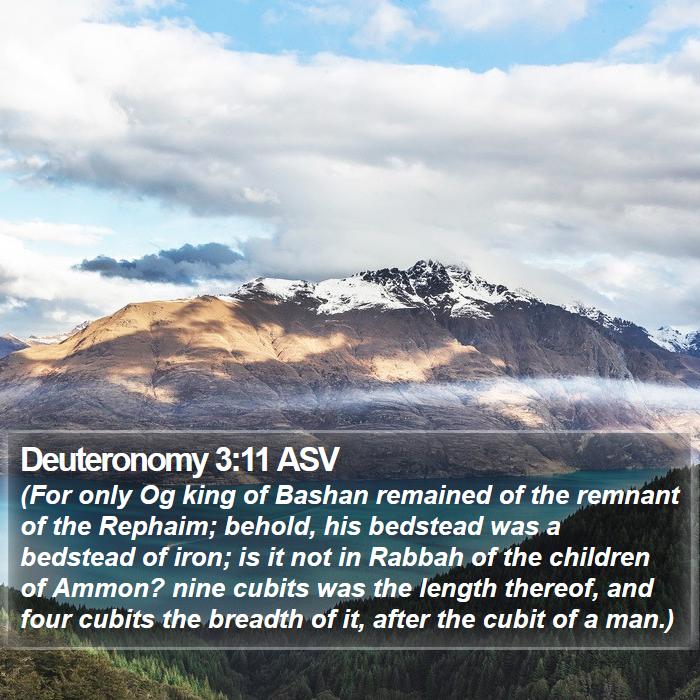 Deuteronomy 3:11 ASV Bible Study