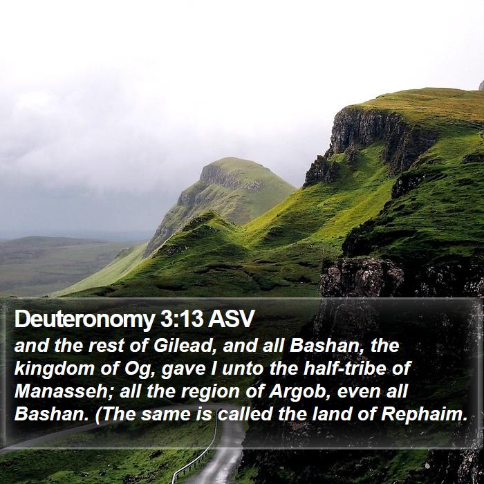 Deuteronomy 3:13 ASV Bible Study