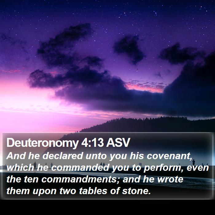 Deuteronomy 4:13 ASV Bible Study