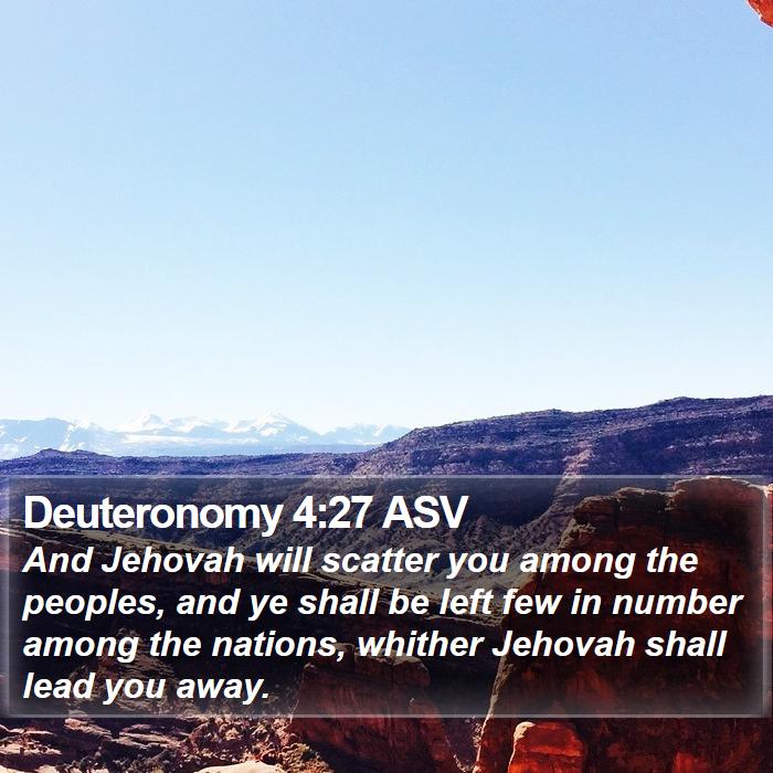 Deuteronomy 4:27 ASV Bible Study