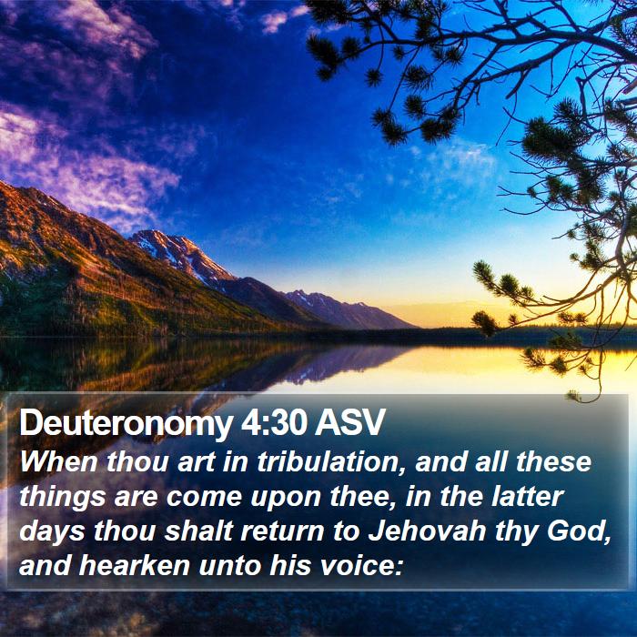 Deuteronomy 4:30 ASV Bible Study