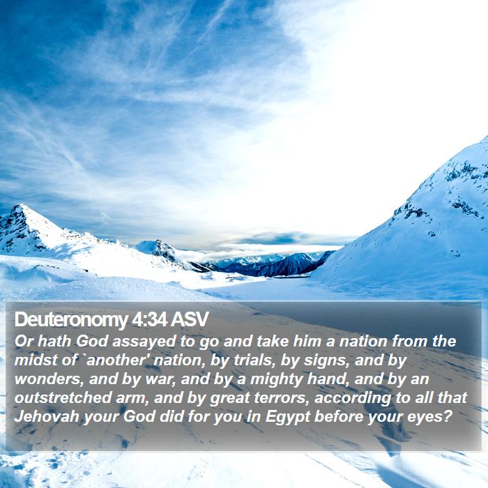 Deuteronomy 4:34 ASV Bible Study