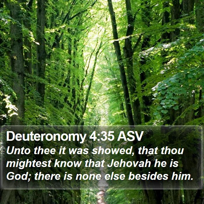 Deuteronomy 4:35 ASV Bible Study