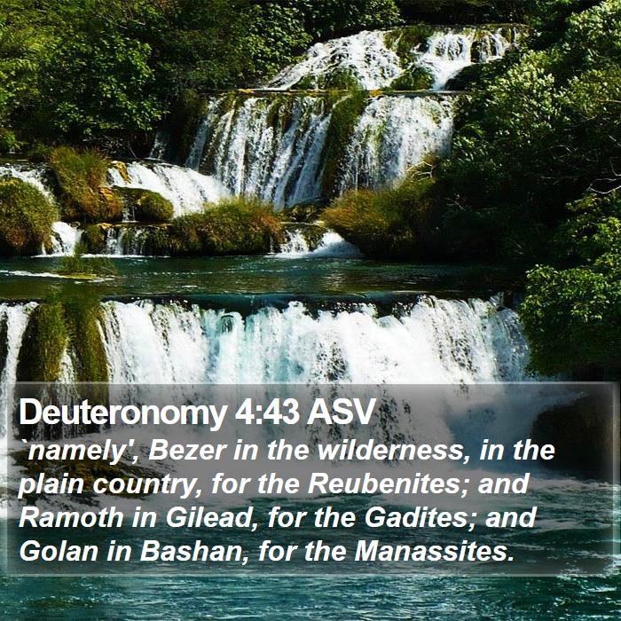 Deuteronomy 4:43 ASV Bible Study