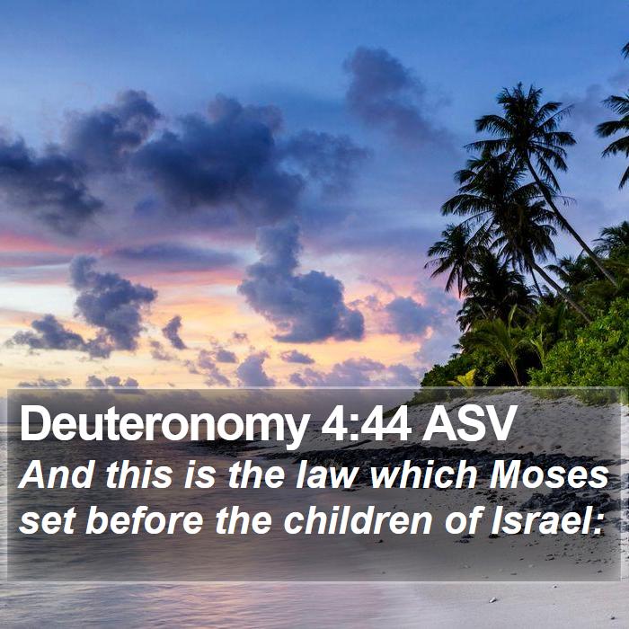 Deuteronomy 4:44 ASV Bible Study