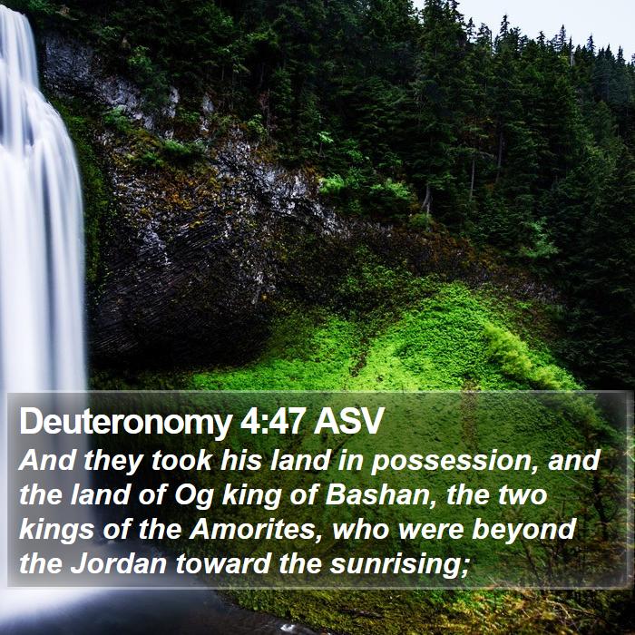 Deuteronomy 4:47 ASV Bible Study