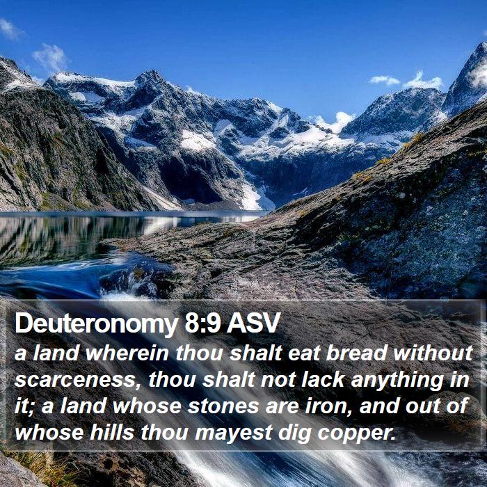 Deuteronomy 8:9 ASV Bible Study