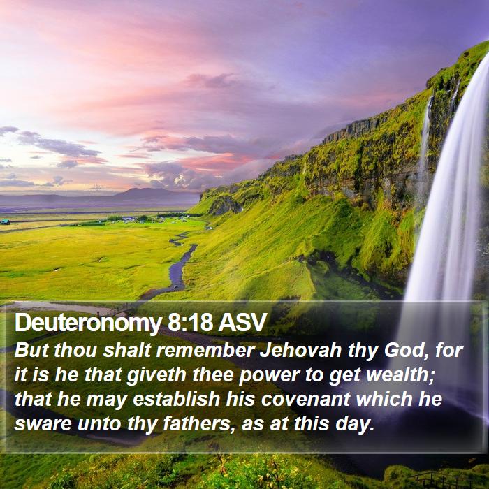 Deuteronomy 8:18 ASV Bible Study