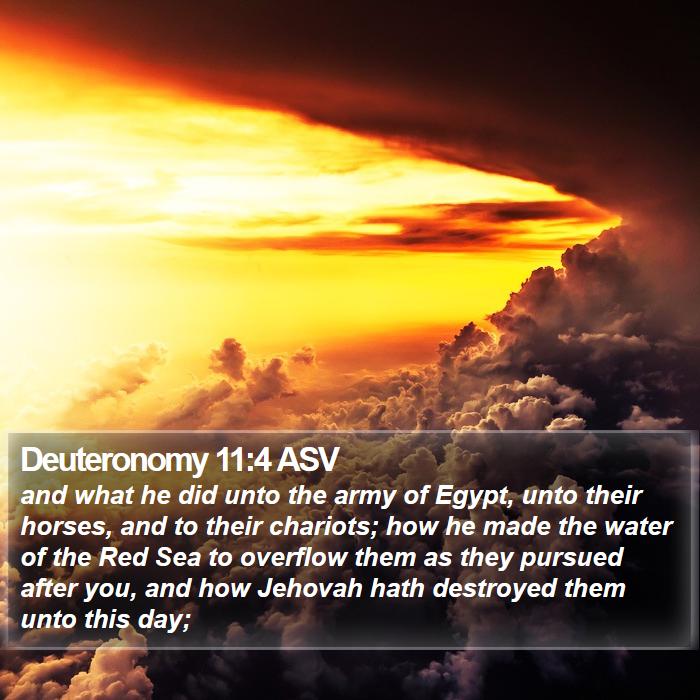 Deuteronomy 11:4 ASV Bible Study