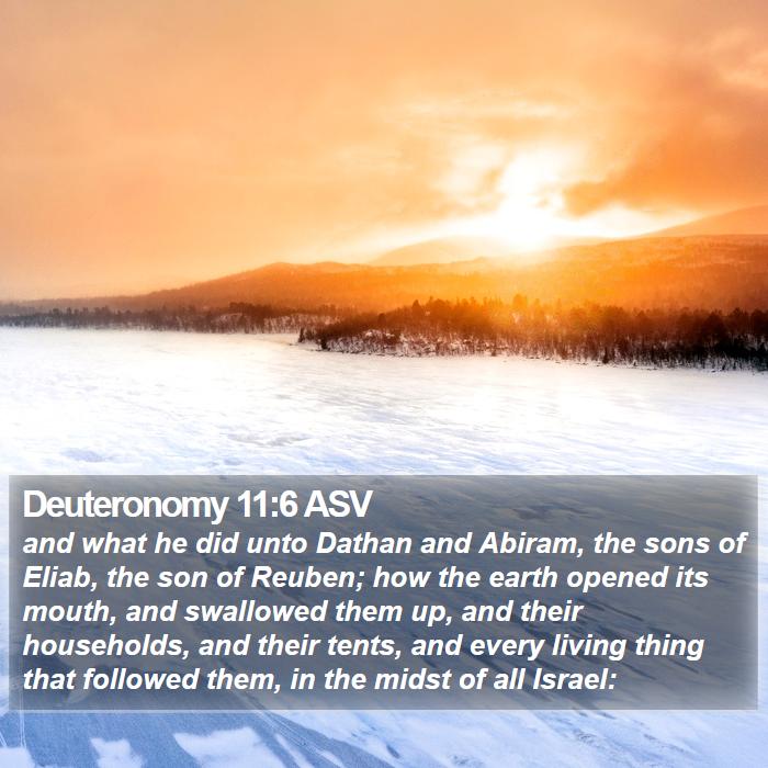 Deuteronomy 11:6 ASV Bible Study