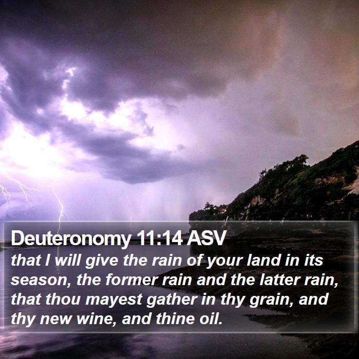 Deuteronomy 11:14 ASV Bible Study