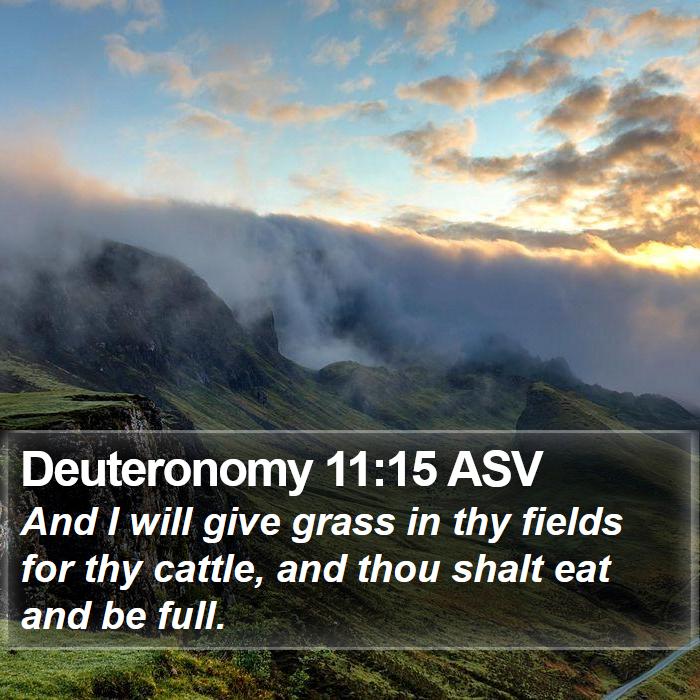 Deuteronomy 11:15 ASV Bible Study