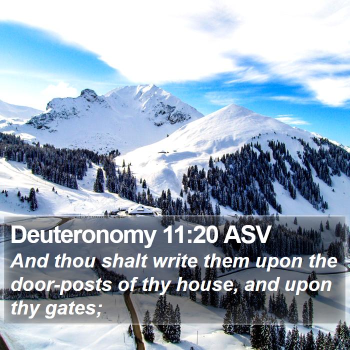 Deuteronomy 11:20 ASV Bible Study