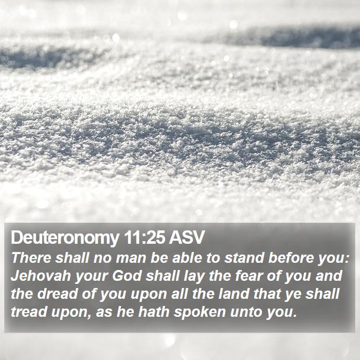 Deuteronomy 11:25 ASV Bible Study